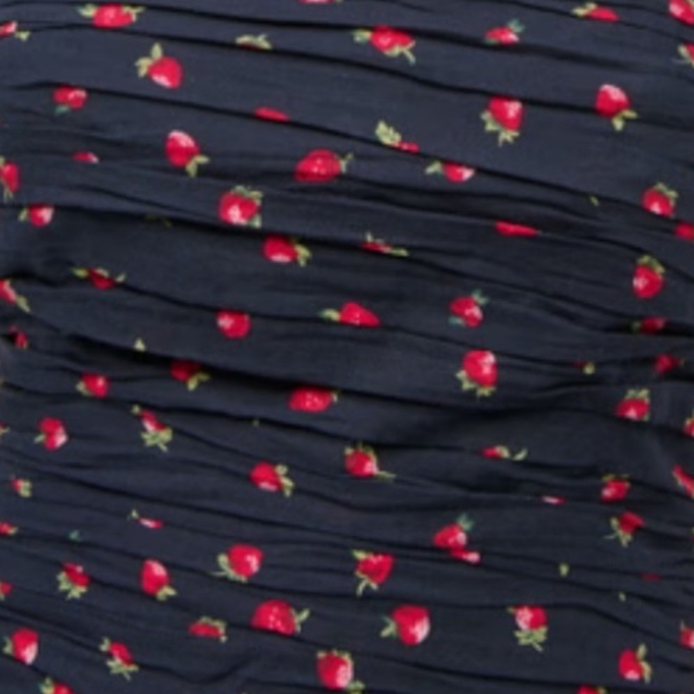 A&F Emerson Drop-Waist Strawberry Mini Halter Dress XS NWT - Picture 9 of 11